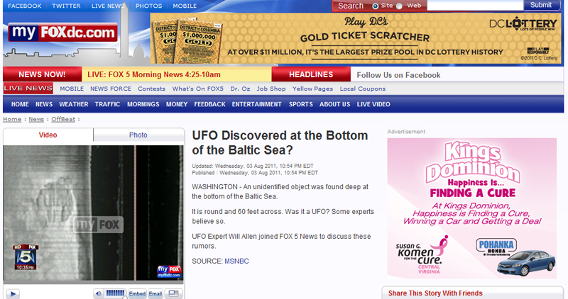 Fox News 5 and UFO Expert Will Allen